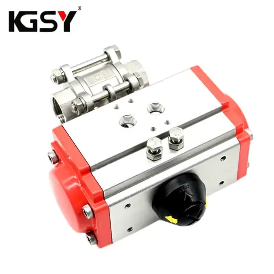 Van bi ba khối bằng thép không gỉ điều khiển khí nén 3/4 inch - Sản phẩm van bi điều khiển khí nén bằng thép không gỉ, có tác động kép và trở về bằng khí tự động hình ảnh 1-description