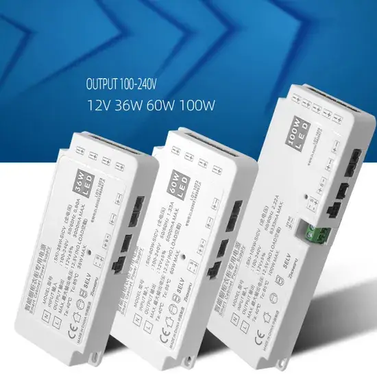 Bộ nguồn LED đa năng 12V24V 60W100W cho đèn tủ và đèn tủ quần áo từ nhà cung cấp uy tín hình ảnh 1-description