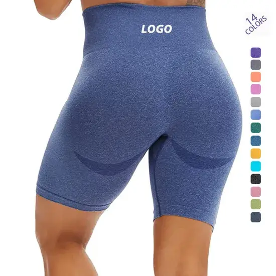 Quần Short Thể Thao Nâng Mông Nữ Cạp Cao Compression Seamless, Thiết Kế Logo Tùy Chỉnh hình ảnh 1-description