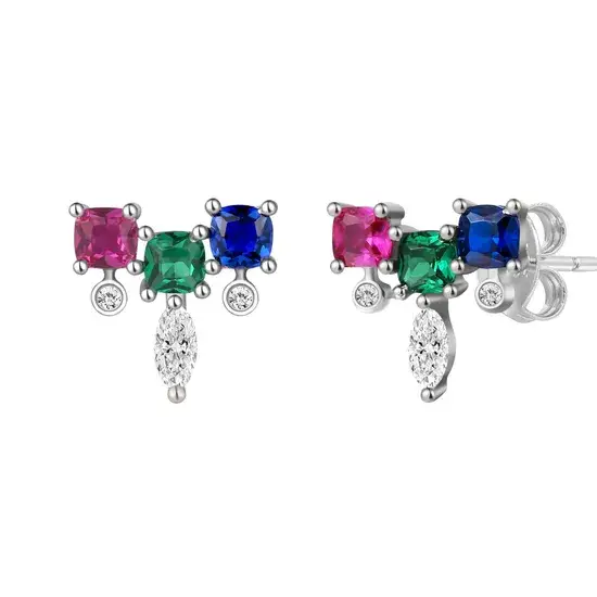 Vòng tai cá nhân hóa CZ 925 Bạc Sterling - Sản phẩm mới 2023 cho quà tặng hình ảnh 1-description