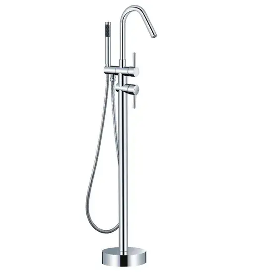 Vòi sen đứng sàn được làm từ đồng, mạ chrome, thiết kế kiểu tròn của thương hiệu Itabath 610014 hình ảnh 1-description
