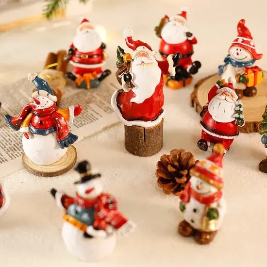 Đồ trang trí Giáng Sinh giá sỉ, tùy chỉnh, từ nhựa poly, búp bê tuyết, ông già Noel - Sản phẩm chất lượng hình ảnh 1-description