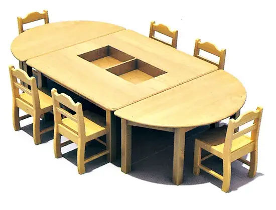 Phòng cách bàn ăn trẻ em phù hợp với nhiều bé, chất liệu gỗ chắc chắn hình ảnh 1-description