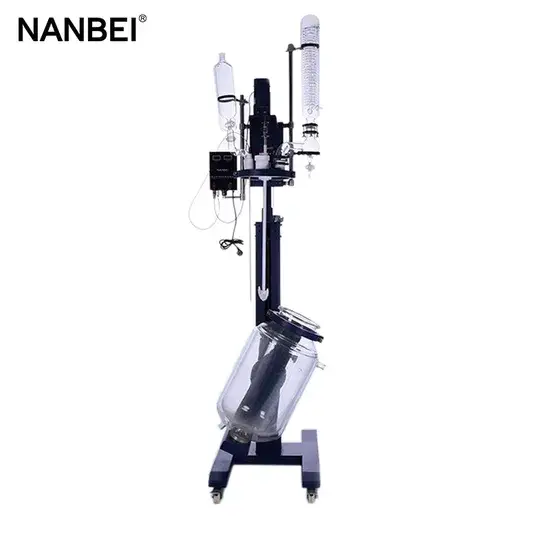 Bình phản ứng kính hai lớp - Thiết bị hóa chất tiên tiến cho việc nâng và xoay điện hình ảnh 1-description