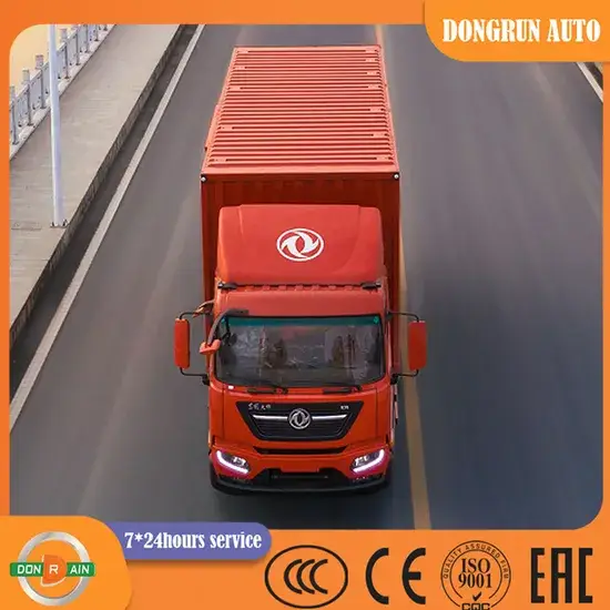 Xe tải Dongfeng động cơ diesel, dẫn động tay trái/phải, đóng kín, hộp hàng hóa Van, 10-35 tấn hình ảnh 1-description