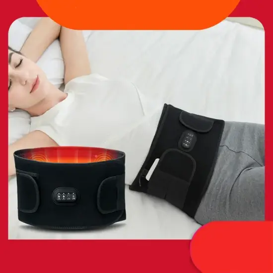 Belt massage thắt lưng với điều khiển nhiệt ba tốc độ và sưởi điện hình ảnh 1-description
