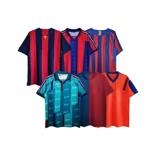 Áo bóng đá retro tay ngắn chất liệu polyester, màu đen - Giá sỉ cho đơn hàng lớn hình ảnh 1-description