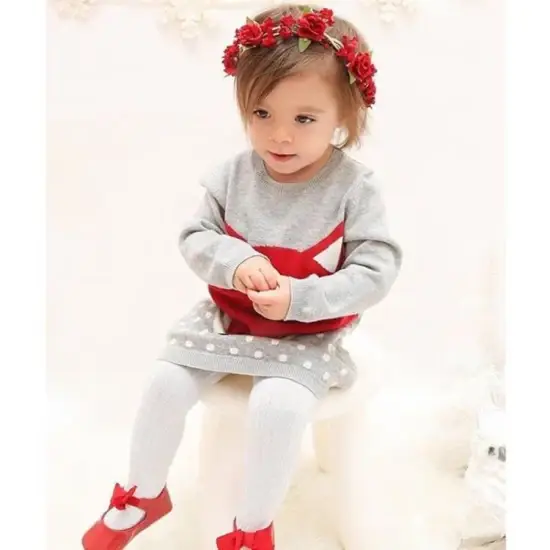 Áo len pullover dành cho bé gái mùa đông với thiết kế độc đáo hình ảnh 1-description