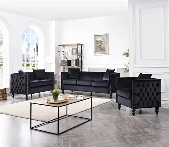 Ghế sofa vải hiện đại tối giản dành cho không gian phòng khách hình ảnh 1-description