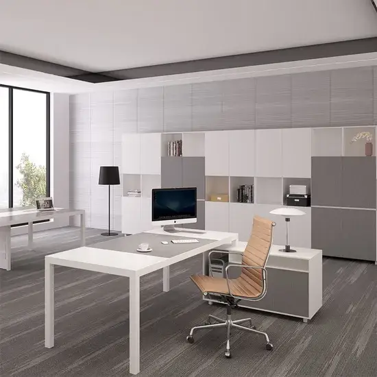 Bàn hình chữ L hiện đại phong cách, phù hợp với quản lý và giám đốc hình ảnh 1-description