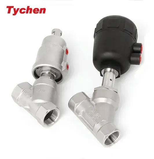 Ổ van góc khí nén với bộ truyền động SS304 mới hình ảnh 1-description