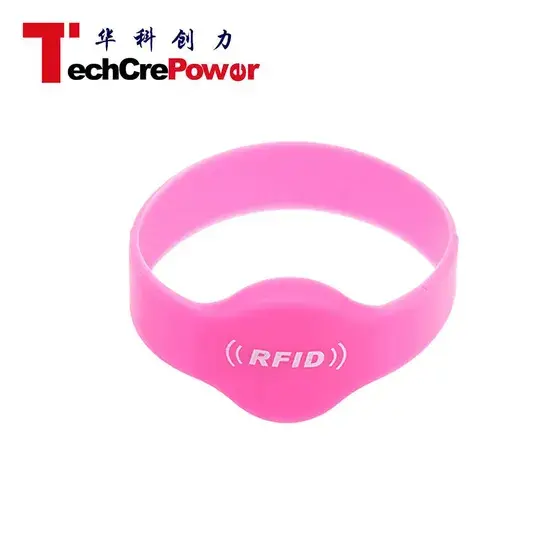 Vòng Tay Silicone RFID G012-60 Phúc Đán F08 Chip Đầu Tròn 13.56MHz hình ảnh 1-description
