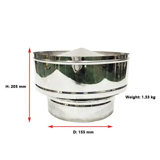 Ống khói thép không gỉ hai lớp và các loại nắp phụ trợ hình ảnh 1-description