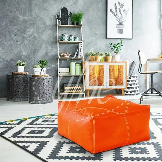 Ghế sofa túi đậu chất liệu da giả, tạo điểm nhấn sang trọng cho phòng khách hình ảnh 1-description