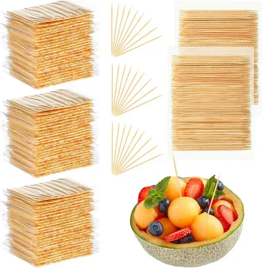Tăm tre tự nhiên chất lượng cao, mang lại sự nhẹ nhàng cho miệng và nướu hình ảnh 1-description