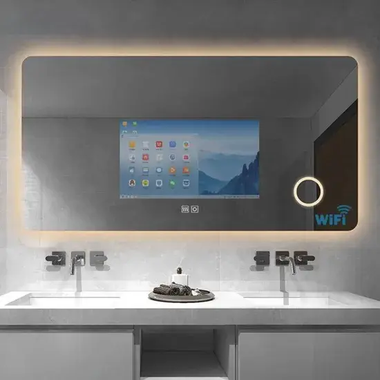 Gương tivi LED cảm ứng cho phòng tắm với màn hình LCD, sản phẩm từ Trung Quốc hình ảnh 1-description