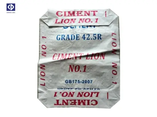 Bao đựng hóa chất, xi măng, phân bón, gạo với logo dệt từ Polypropylene 25kg - Bao PP không dệt đáy khối hình ảnh 1-description