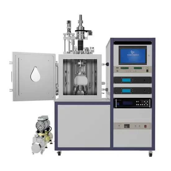Nhà máy mới cho thiết kế máy phun phủ magnetron ba mục tiêu với nguồn điện DC và RF cho phim đa lớp hình ảnh 1-description