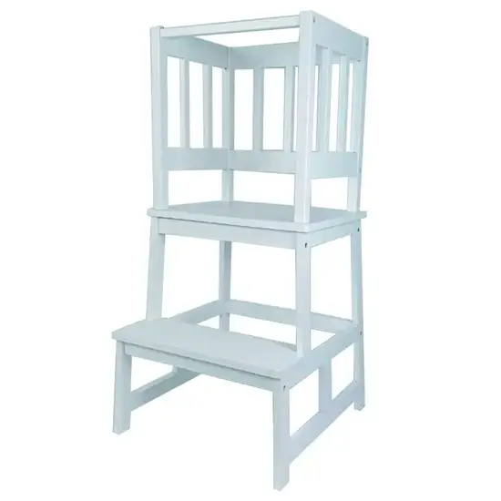 Hướng dẫn sử dụng Bếp Gỗ Tháp cho trẻ em với ghế đứng bếp có thể điều chỉnh chiều cao hình ảnh 1-description