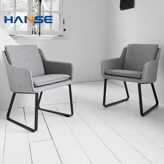 Ghế ăn vải da hiện đại cho nhà hàng kiểu Pháp - Mỹ, có tựa lưng tiện ích hình ảnh 1-description
