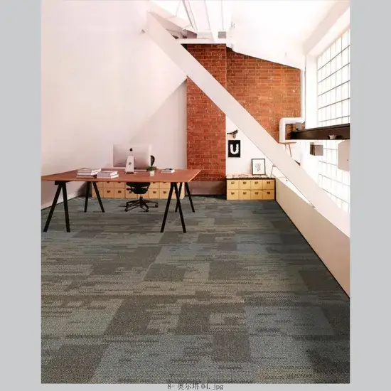 Thảm gạch dày cho văn phòng thương mại, lớp PVC chống trơn trượt, mẫu miễn phí kích thước 50X50cm hình ảnh 1-description