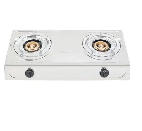 Bếp gas mặt inox với 2 bếp đốt tiện lợi hình ảnh 1-description
