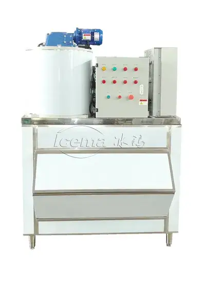 Máy làm đá flake thương mại hiệu suất cao từ nhà sản xuất, sử dụng công nghệ máy nén Bitzer hình ảnh 1-description