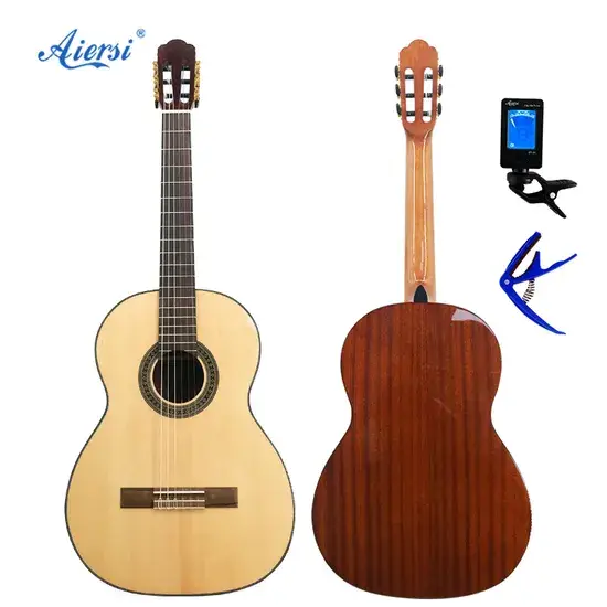 Đàn guitar Tây Ban Nha được làm thủ công chất lượng, phù hợp cho người chơi chuyên nghiệp, phong cách cổ điển hình ảnh 1-description