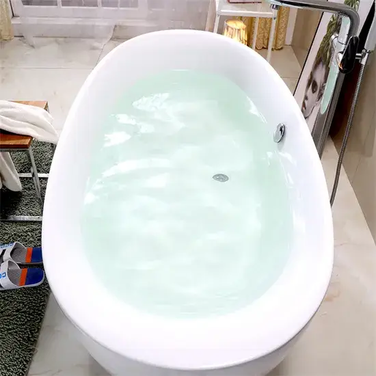 Bồn tắm acrylic hình chữ nhật có chức năng massage, thiết kế gập lại và đứng tự do hình ảnh 1-description