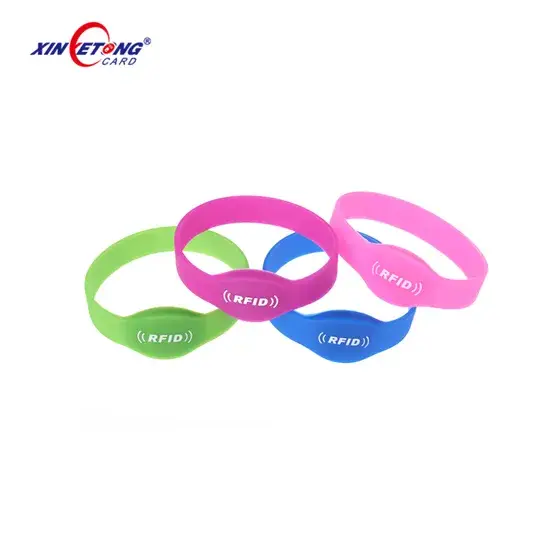 Vòng đeo tay silicone NFC chống nước, cải tiến điều chỉnh 13.56MHz - tích hợp công nghệ thẻ thông minh 1K để kiểm soát truy cập hình ảnh 1-description