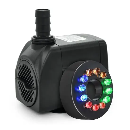 Máy bơm nước có tích hợp đèn LED sáng trong việc phun nước hình ảnh 1-description