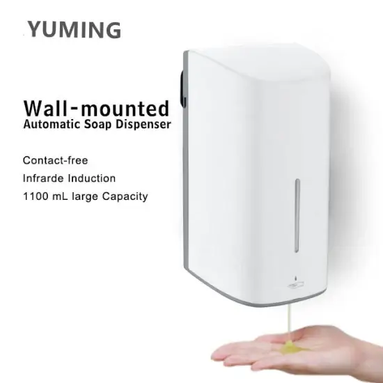 Máy phân phối xà phòng lỏng tự động 1100ml với cảm biến gắn tường dành cho khách sạn hình ảnh 1-description