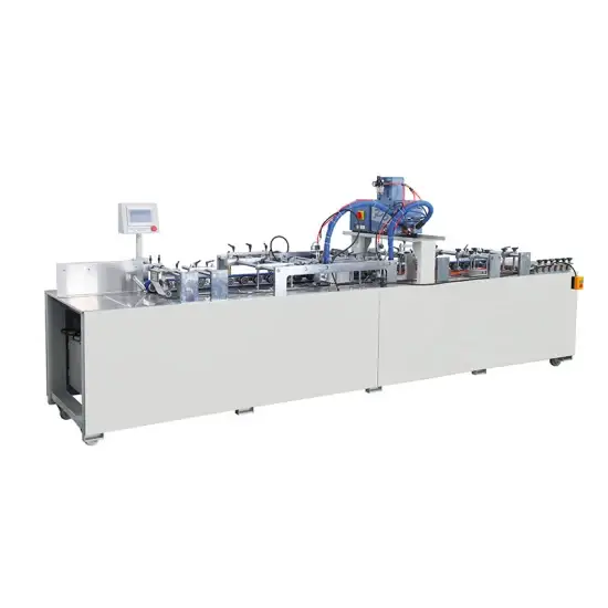 Máy dán đáy túi giấy Zxhd-600c sử dụng keo, hiệu quả cho túi mua sắm giấy hình ảnh 1-description