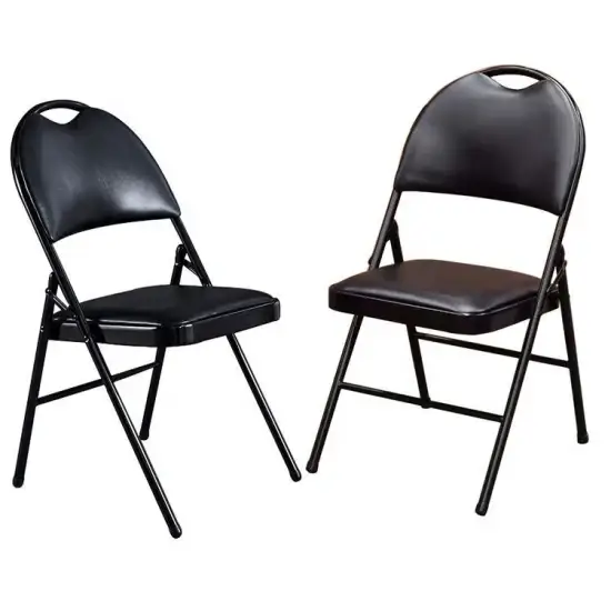 Nhà cung cấp Ghế gấp kim loại đen cho Tiệc cưới và Sự kiện vườn hình ảnh 1-description