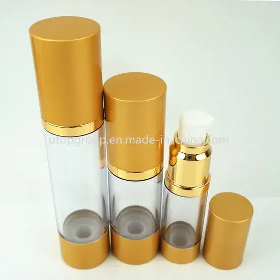 Bình Chứa Kem Không Khí Vàng Bóng 15ml, 30ml, 50ml - Sản Phẩm Chăm Sóc Da Niêm Phong Nhựa hình ảnh 1-description