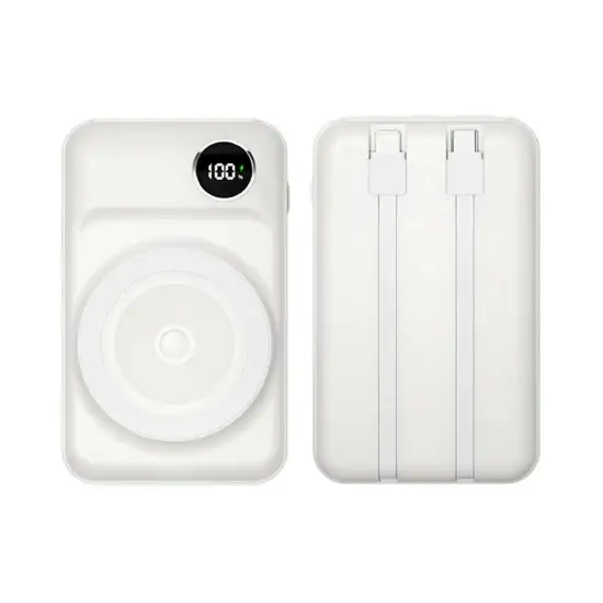 Pin sạc dự phòng không dây Magsafe Slim10000mAh từ ngân hàng điện Trung Quốc với dây tích hợp từ nhà sản xuất OEM hình ảnh 1-description