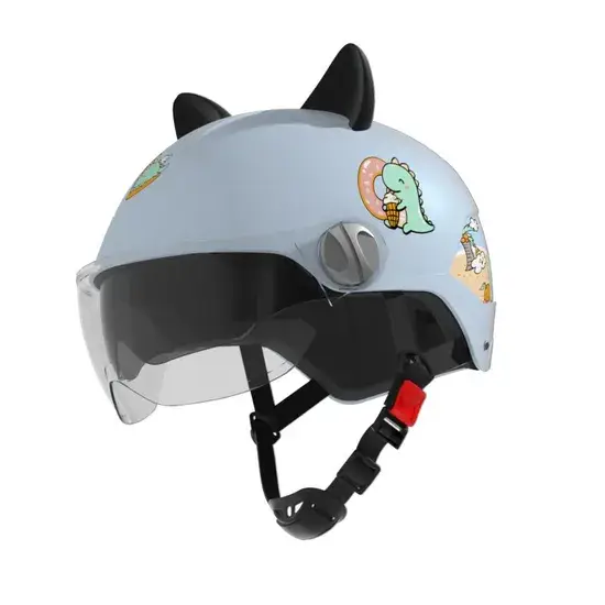 Mũ bảo hiểm xe máy BYB/RNG màu xanh nhạt BY-588, đảm bảo an toàn cho người lái xe mô tô hình ảnh 1-description