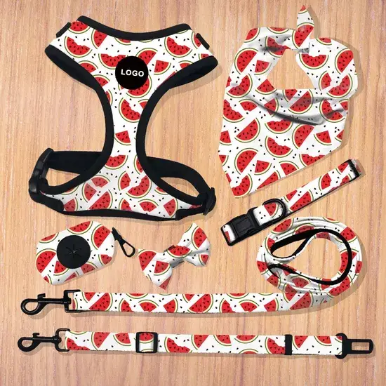 Tiêu đề mới: Sản phẩm thú cưng in nhiệt 2021 từ Amazon: Bộ dây đeo chó neoprene đảo ngược hình ảnh 1-description