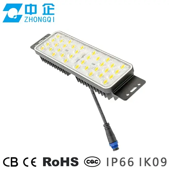 Mô-đun LED ngoài trời chịu nước P68, công suất 50W-60W, hiệu suất từ 120lm/W - 200lm/W, góc chiếu 90-120 độ, chip LED Ik08 không đối xứng, ánh sáng 5000K, phù hợp cho cột đèn chống ăn mòn hình ảnh 1-description
