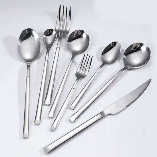 Bộ dao nĩa cổ điển và đồ dùng bằng thép không gỉ chất lượng cao hình ảnh 1-description
