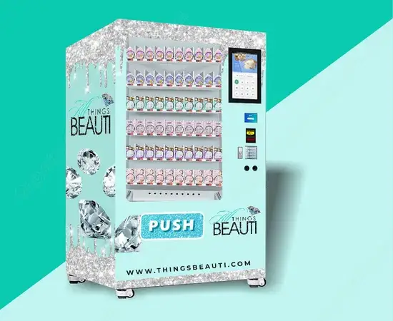 Máy bán hàng tự động cho tóc giả và lông mi giả với tính năng hỗ trợ tiền giấy và tiền xu hình ảnh 1-description