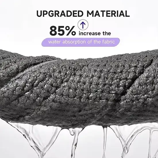 Mũ Tắm Tóc Siêu Hấp Thụ Nước, Vải Nhung San Hô, Khăn Lau Gội Đầu và Quấn Tóc Microfiber hình ảnh 1-description
