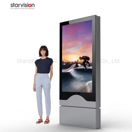 Thiết bị hiển thị LCD kỹ thuật số quảng cáo hai mặt 75inch cho trạm vận chuyển nội địa hình ảnh 1-description