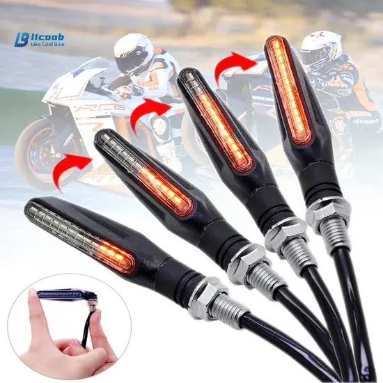 Bán Đèn Báo Hướng Dòng Xe Máy 335 Chế Độ Ngựa Chạy, Sản Xuất Tại Nhà Máy 12LED hình ảnh 1-description