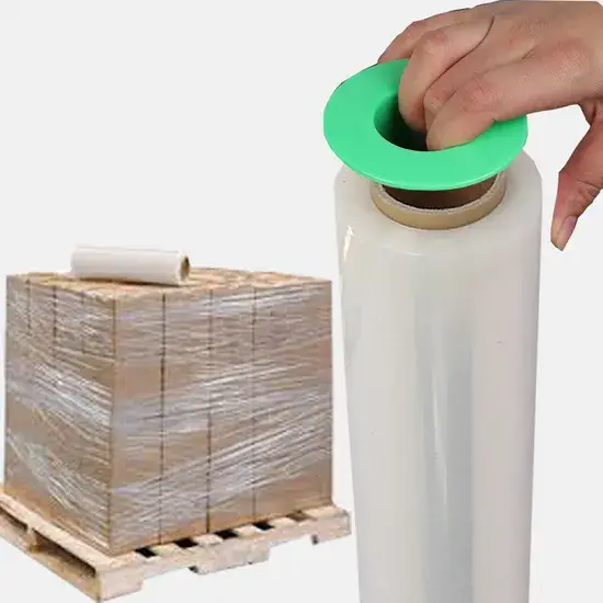 Màng bọc pallet LLDPE cao cấp với chất liệu đóng gói nhựa trong suốt kéo dài lên đến 500% hình ảnh 1-description