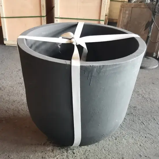 Bình nấu chảy kim loại chịu lửa hình oval từ silicon carbide graphite - sản phẩm chịu nhiệt độ cao hình ảnh 1-description