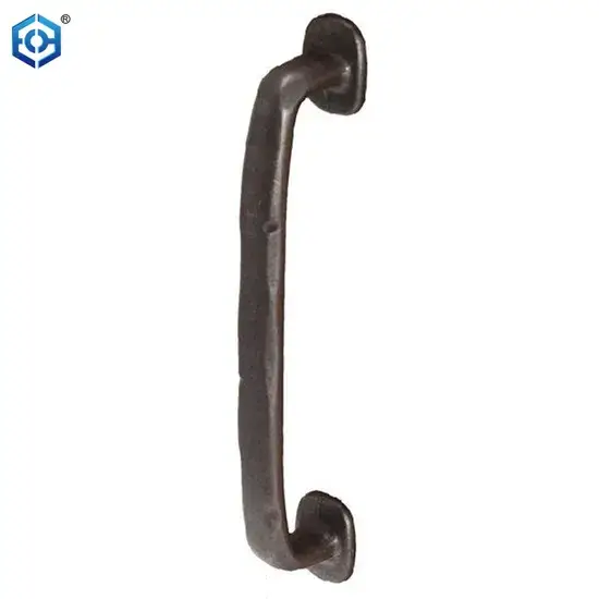 Tay nắm cửa barn màu đen làm từ kẽm chắc chắn cho cửa gỗ trượt mượt mà hình ảnh 1-description