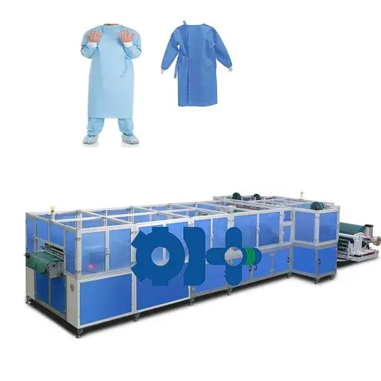 Máy làm áo choàng chất lượng cao, chống thấm nước và thoáng khí, áo choàng cách ly dùng một lần hình ảnh 1-description