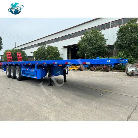 Tải Nặng: Rơ Moóc 40FT Nền Tảng Vận Chuyển Container Phẳng 40T 60T hình ảnh 1-description