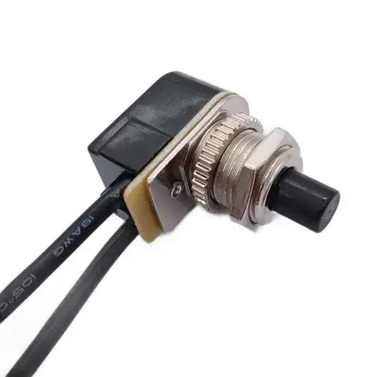 Đồng hồ công nghiệp 6A 125V Công tắc nhấn tạm thời, kích thước 16cm, dây nối sẵn 18AWG, tương đương với Carling P26 hình ảnh 1-description